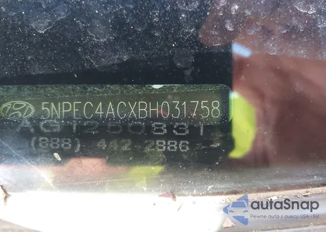 2011 Hyundai Sonata Limited z USA, uszkodzony, nr VIN 5NPEC4ACXBH031758